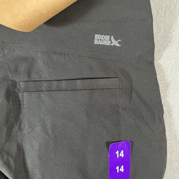NEW Eddie Bauer Women's Performance Stretch Horizon Straight Ankle Pant Black 14 - Picture 9 of 11